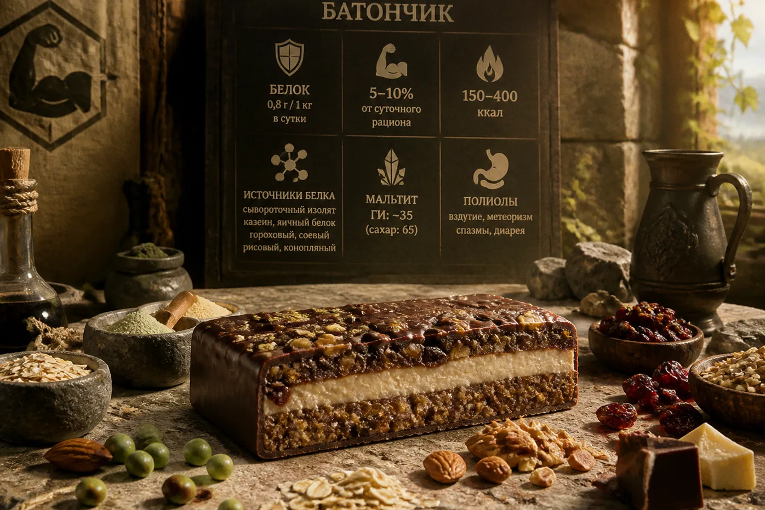 Протеиновые батончики: польза и вред для разных целей